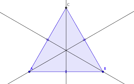 Axe de symétrie d'un triangle équilatéral
